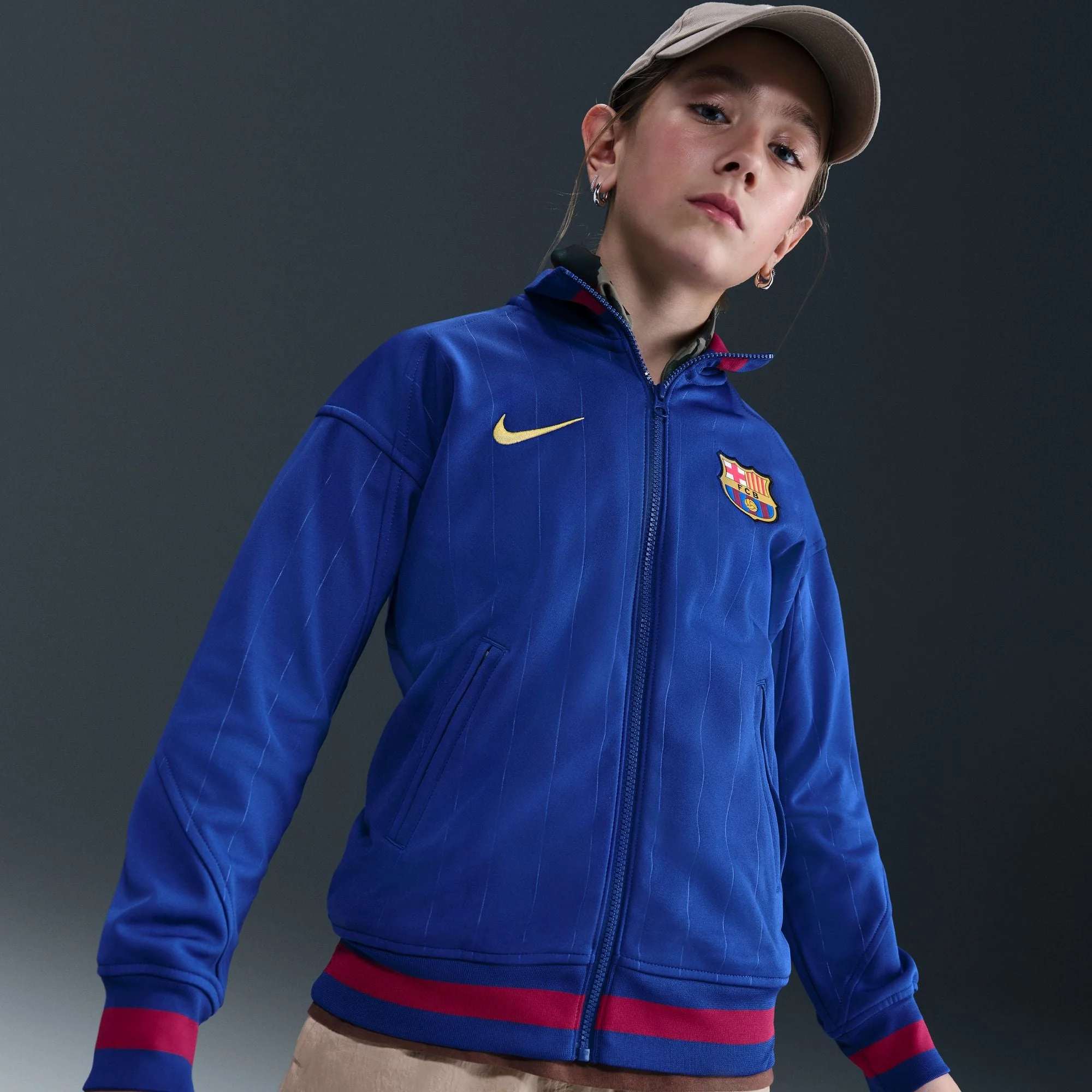 Nike Barcelona Home Anthem Track Jacket Youth - Image 5