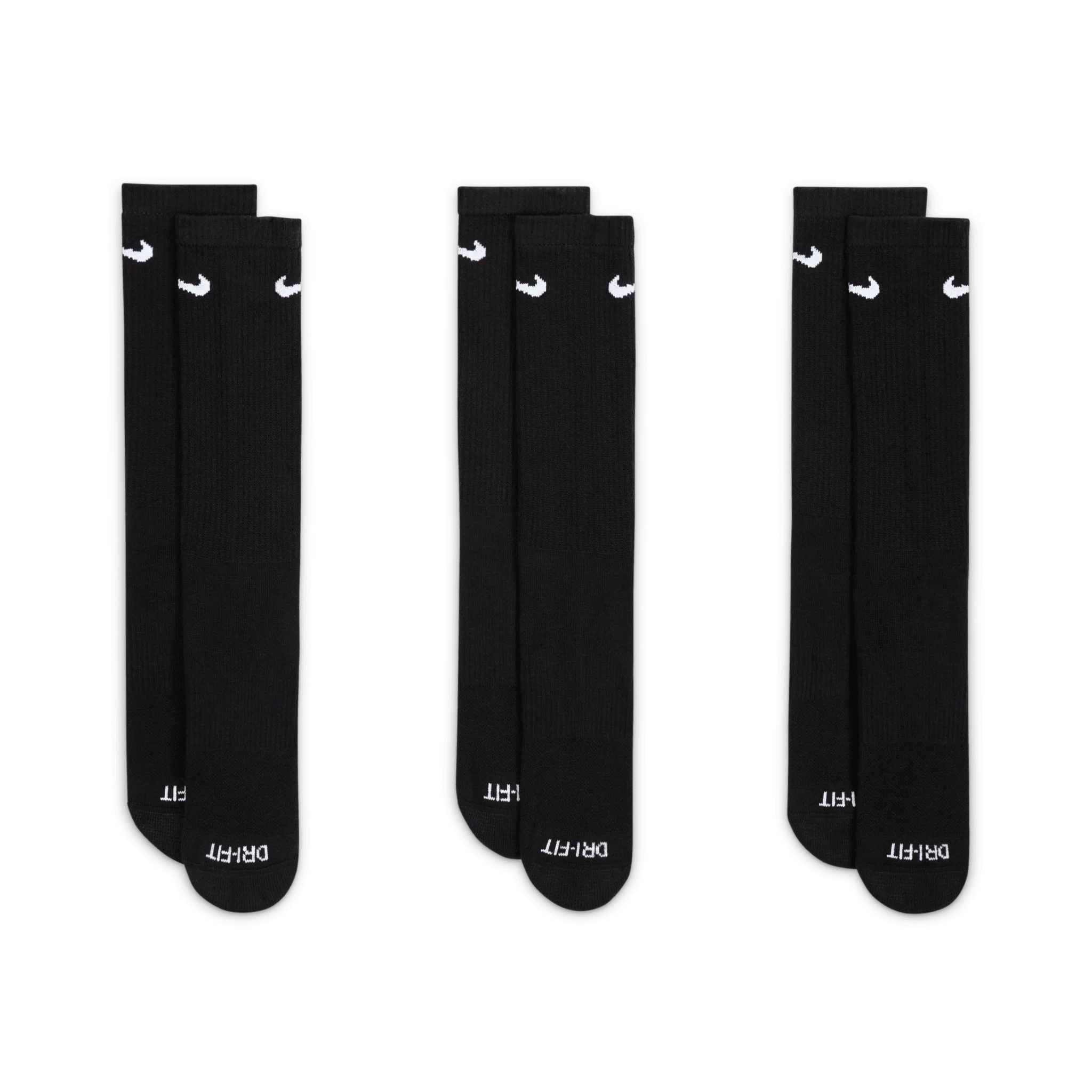Nike Everyday Plus Cushioned Training Crew Socks Black - Image 3